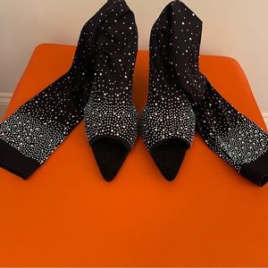 Daphne sock rhinestone boots